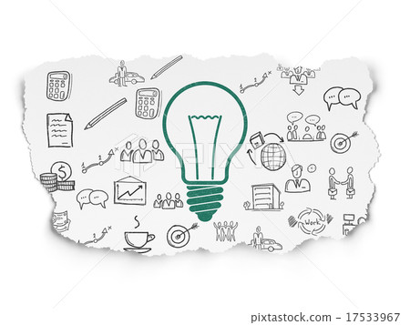 Finance concept: Light Bulb on Torn Paper Finance concept: Light Bulb on Torn Paper 17533967