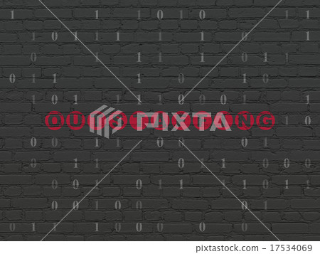 Finance concept: Outstaffing on wall background Finance concept: Outstaffing on wall background 17534069