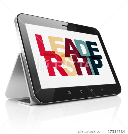 Finance concept: Tablet Computer with Leadership 17534584