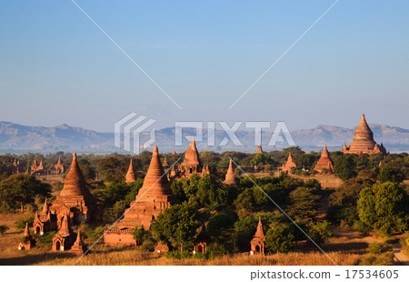 The Temples of Bagan at sunset, Bagan, Myanmar The Temples of Bagan at sunset, Bagan, Myanmar 17534605