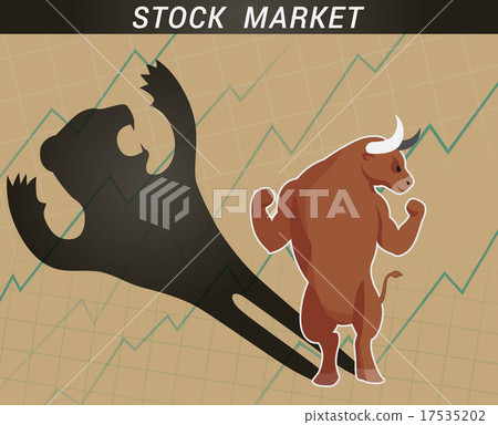 Stock market concept bull and bear 17535202