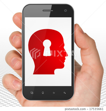 Learning concept: Hand Holding Smartphone with Learning concept: Hand Holding Smartphone with 17535661