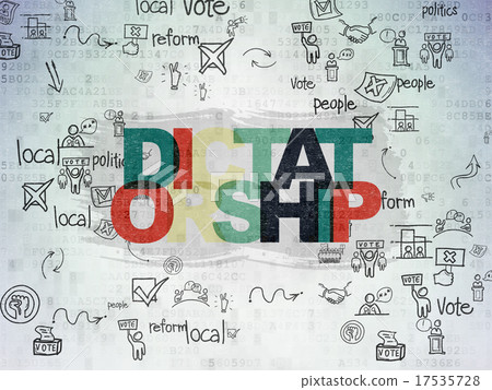 Political concept: Dictatorship on Digital Paper Political concept: Dictatorship on Digital Paper 17535728