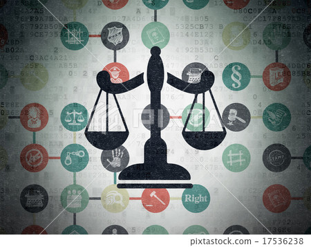 Law concept: Scales on Digital Paper background 17536238
