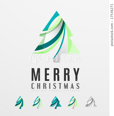 Set of abstract Christmas Tree Icons, business 17536271