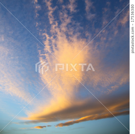 sunrise in the colored sky white soft clouds   17536380
