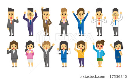 Set of working people [Flat human series] 17536840
