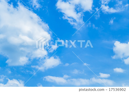 Sky Late summer sky Autumn sky September sky Blue sky Cotton cloud Cumulus Copy space Text space Composite background cloud 17536902