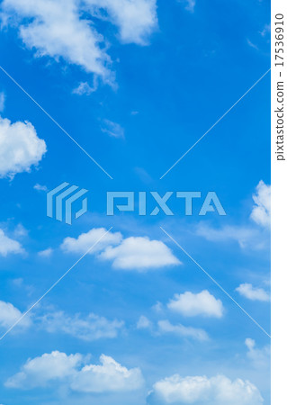 天空晚夏天空秋天天空9月天空藍天棉花雲彩積雲拷貝空間文本空間綜合背景雲彩 17536910