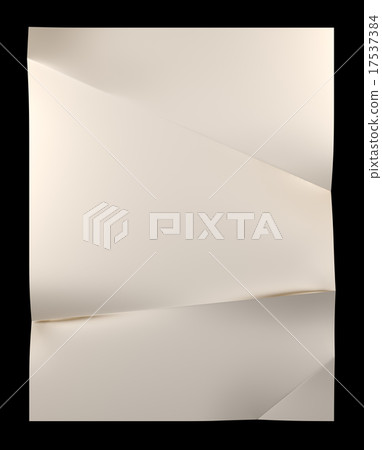 Yellow sheet of paper folded 17537384