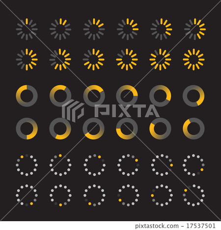 Different slyles of web loaders vector collection 17537501