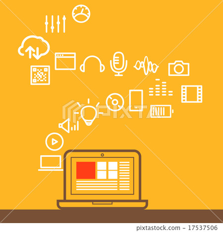 Modern computer media illustration  17537506