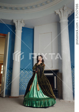 Young girl at the image of Scarlett O'Hara 17537986