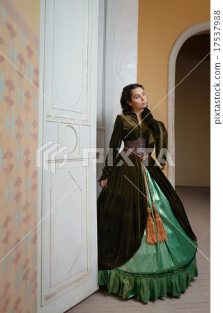 Young girl at the image of Scarlett O'Hara 17537988