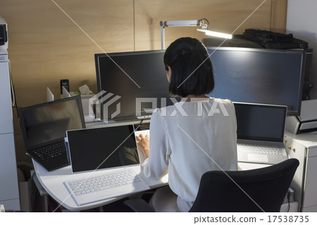 A woman with overtime A woman with overtime 17538735