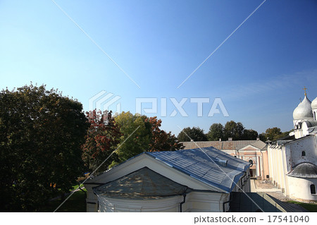 Orthodox monastery church domes of the Kremlin Fortress 17541040