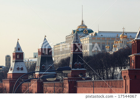 Moscow Kremlin Cathedral winter landscape embankment 17544067