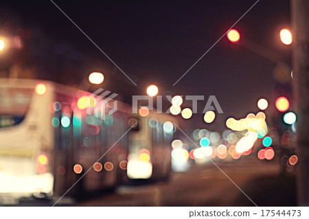Night road in the city of lights cars traffic jams Night road in the city of lights cars traffic jams 17544473