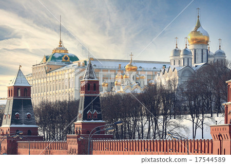 Moscow Kremlin Cathedral winter landscape embankment Moscow Kremlin Cathedral winter landscape embankment 17544589