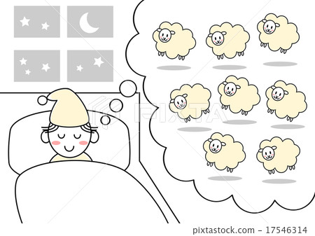 Sheep sleep illustrations 17546314