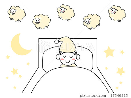 Sheep sleep illustrations 17546315