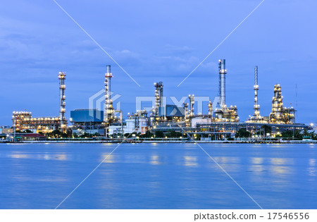 Oil refinery plant at twilight 17546556