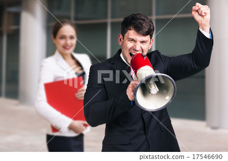 Businesswoman with documents  17546690