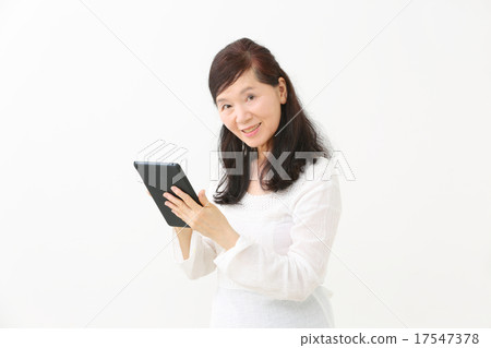 高級女性平板電腦 17547378