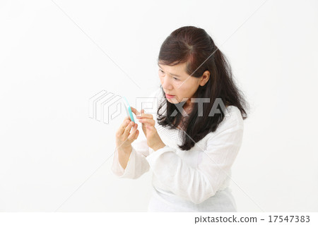痛苦的女人智能手機 17547383