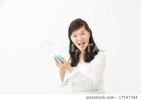 Senior female smartphone Senior female smartphone 17547384