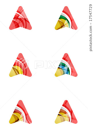 Set of abstract directional arrow icons, business Set of abstract directional arrow icons, business 17547729