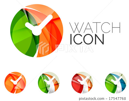 Set of abstract watch icon, business logotype Set of abstract watch icon, business logotype 17547768