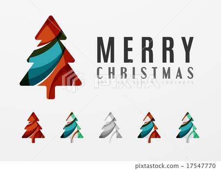 Set of abstract Christmas Tree Icons, business Set of abstract Christmas Tree Icons, business 17547770
