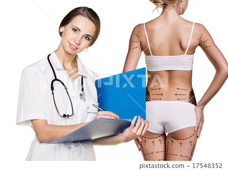 Doctor consults young woman 17548352