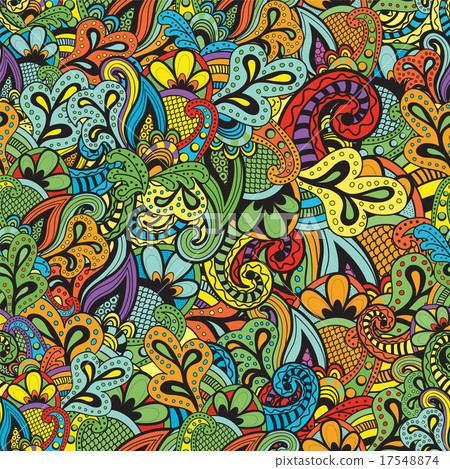 Seamless Vector floral pattern Seamless Vector floral pattern 17548874