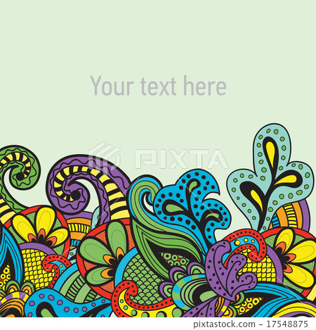 Abstract floral vector background Template 17548875