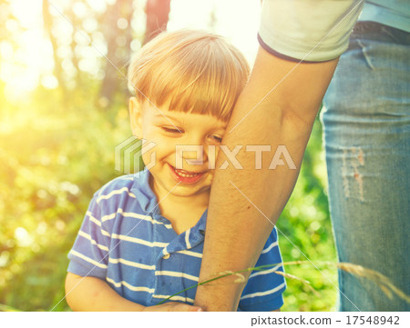Boy holding father's hand Boy holding father's hand 17548942