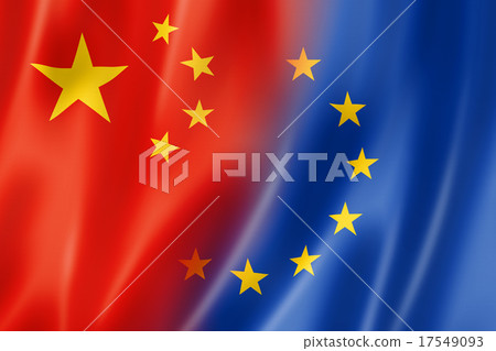 China and Europe flag 17549093