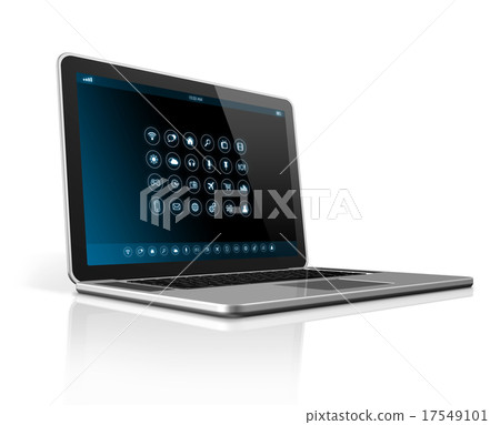 Laptop Computer - apps icons interface 17549101