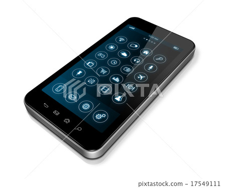 Smartphone with apps icons interface Smartphone with apps icons interface 17549111