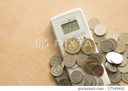 Wasteful spending air condition remote with coin Wasteful spending air condition remote with coin 17549482