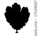 vector silhouette leaf of celandine 17549687