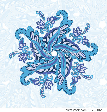 Winter Persian ornament Paisley snowflake Winter Persian ornament Paisley snowflake 17550659