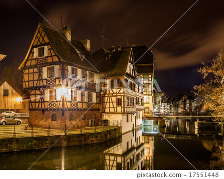 Alsatian style houses in Petite France area 17551448