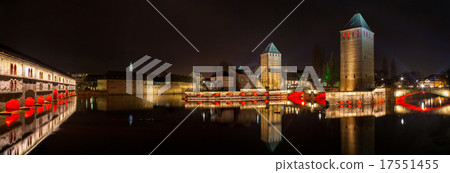 Panorama of Ponts couverts in Petite France Panorama of Ponts couverts in Petite France 17551455