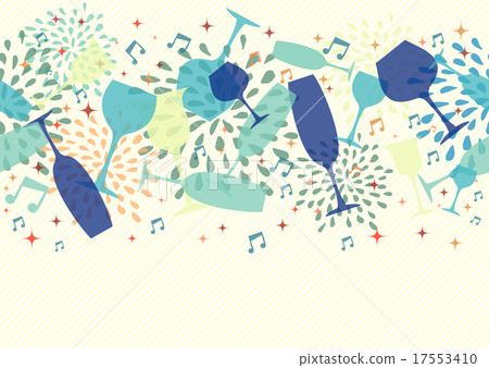 Cocktail glass party seamless pattern background Cocktail glass party seamless pattern background 17553410