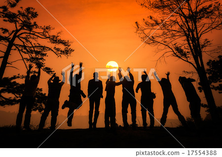 Photographers Group jumping 17554388