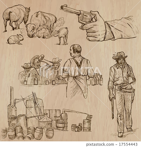 Wild West - Hand drawn vector pack 17554443