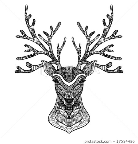 Decorative Deer Portrait Decorative Deer Portrait 17554486