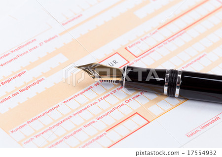 Fountain Pen on empty Remittance slip 17554932